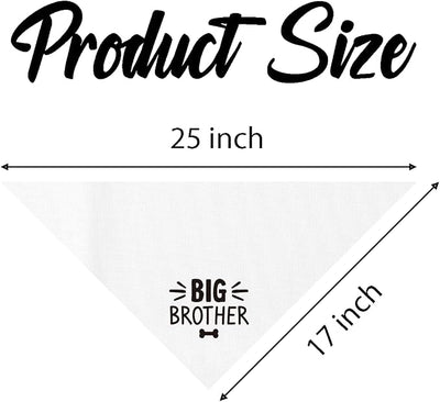 Big Brother Dog Bandana, White Pet Dog Scarf Accessories, Pregnancy Announcement Big Brother Baby Reveal, Pet Dogs Triangle Scarf, Dogs Bandana for Small Medium