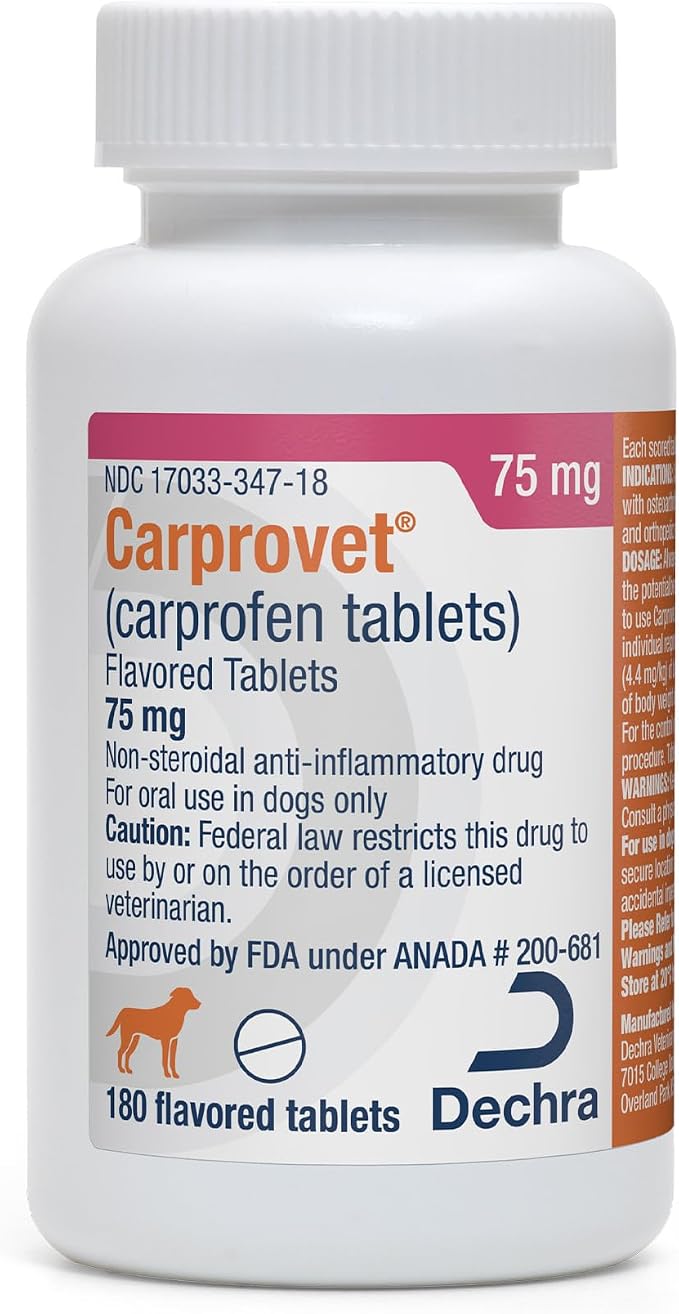 Carprovet® (carprofen Tablets) Flavored Tablets for Dogs - 75mg, 180 Tablets