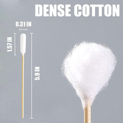 6 Inch Long Cotton Swabs for Dogs ，Cat，Small Pet Ears Cleaning, Pet Cotton Ear Buds Swabs,Ear Cleaning Swabs with Bamboo Handle,Apply for Daily Ear Cleaning Removes Wax, Dirt (200pcs)