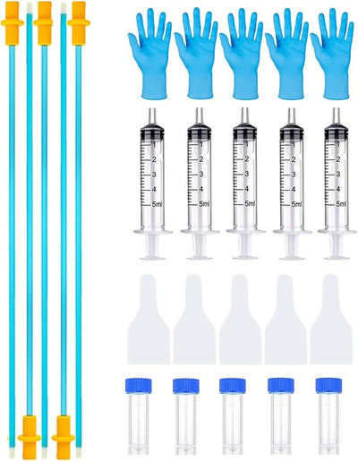5 Set AI Artificial Insemination Dog Breeding Kit, Canine Breeding Kit, Dog Insemination Breeder Kit, Disposable Canine Artificial Insemination, Canine Breeding Supplies (7.87 inch) S