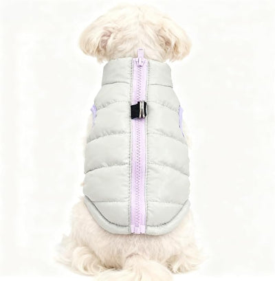 Winter Waterproof Windproof Vest Coat for Small Medium Dogs - Warm Jacket for Cold Weather (Not Suitable for Big Dogs) X-Gray L