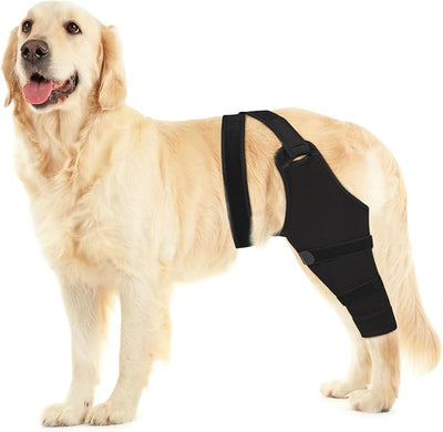 Dog Sleeve for Rear Legs to Stop Licking, Upgraded Recovery Sleeve for Hind Back Leg Wounds,TPLO, ACL Surgery, Light Comfortable Cone Alternative, Left,S, Dark