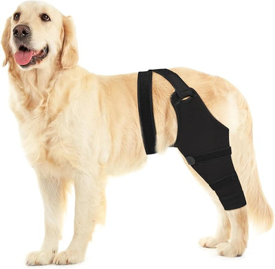Dog Sleeve for Rear Legs to Stop Licking, Upgraded Recovery Sleeve for Hind Back Leg Wounds,TPLO, ACL Surgery, Light Comfortable Cone Alternative,Left,2XL,Dark