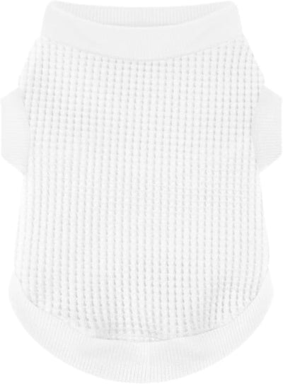Cozy and Functional Dog Shirts for Small Puppies: Stretchable White Attire with Easy-On Design, Ideal for Chihuahuas and Yorkies - Enhance Comfort and Playfulness on Chill Days X-Small