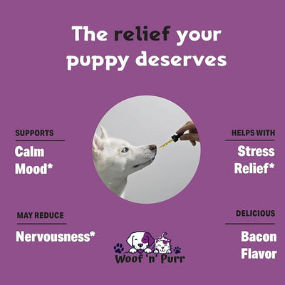 Valerian Root for Dogs - Valerian for Dogs - May Help to Calm & Relax, Improve Sleep, and Much More - Dog Anxiety Relief - Dog Sleep Aid - 1 fl oz - Bacon Flavor