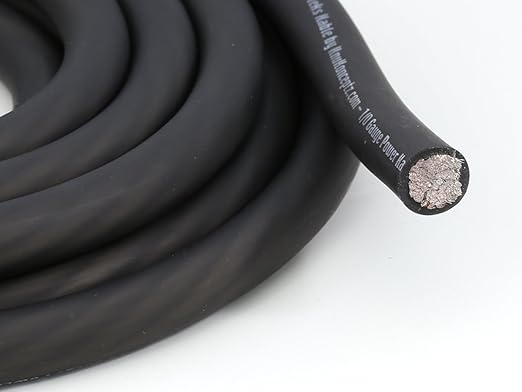 KnuKonceptz Kolossus Flex Kable OFC 0 Gauge Power Wire Copper Cable Black (20 ft) 1/0 AWG