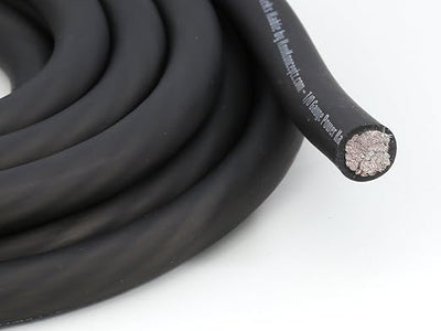 KnuKonceptz Kolossus Flex Kable OFC 0 Gauge Power Wire Copper Cable Black (15 ft) 1/0 AWG
