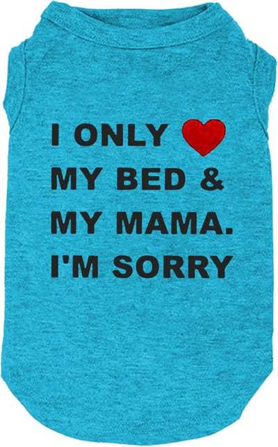 Dog Shirts Letter Printed Vest for Small Large Dogs Slogan Costume Dog Pajamas Puppy Gift Pet Clothes Mama's Boy (Large, O-Blue01)