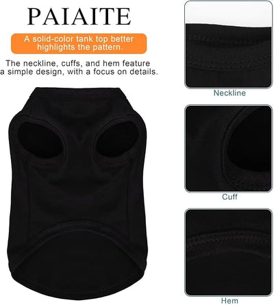 Discover Cozy Cotton Canine Wear: Soft, Lightweight, and Breathable Dog Shirt Vest with Eye-Catching Graphics (Heart and Paw, Keeping Your Furry Friend Warm！Black 2XL
