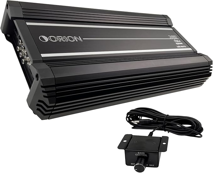 Orion XTR Series XTR1700.4 High Power Class A/B 4-Channel Amplifier - 1700W RMS, 2/4 Ohm Stable, High/Low Pass Crossover, Bass Boost Control, MOSFET Power Supply, Bass Knob Included, Made in Korea