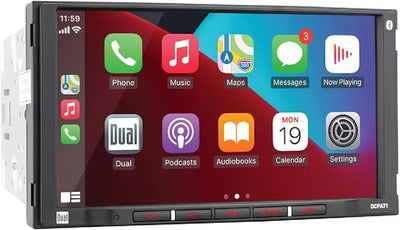 Dual Electronics DCPA71 7" Apple CarPlay Android Auto Double DIN Car Stereo | Certified Apple CarPlay and Android Auto, Bluetooth hands-free calling and streaming, backup camera input, USB charging