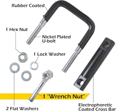 MaxxHaul 50832 Hitch Tightener Anti Rattle Stabilizer for 2-1/2" Hitches - with Wrench Nut - No Tool Installation Fast & Easy