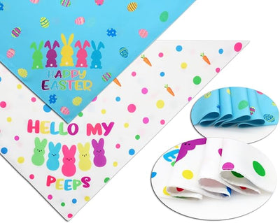 Easter Dog Bandanas 2PCS-Small,Adjustable Holiday Party Pets Rabbit Easter Egg Outfits,Triangle Reversible Pet Scarf for Boys and Girls,Dog Costume Gifts for Puppy Cats Pets
