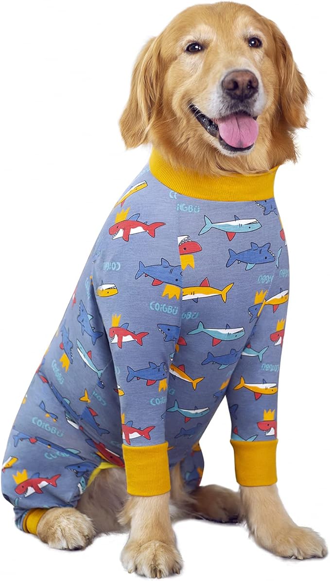 Dog Recovery Suit After Surgery Female Male, Medium Large Dog Neuter Shirt Cone Alternatives Prevent Licking Surgical Onesies (Grey Shark, 3XL)