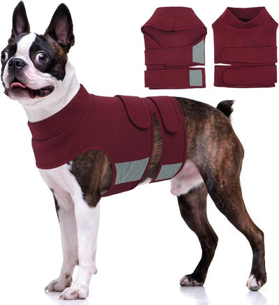 Kuoser Dog Anxiety Vest for Dogs, Calming Dog Jacket for Anxiety Relief, Adjustable Anxiety Wrap Shirt for Small Medium Large Dogs, Soothing Pet Vest for Fireworks Thunderstorms Vet Visits Travel, S