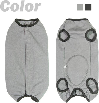 Dog’s Recovery Suit Post Surgery Shirt for Puppy, Wound Protective Clothes for Little Animals(Grey-XL)