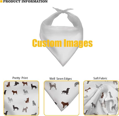 KEIAHUAN Pink Cow Print Dog Bandana - Soft, Comfortable & Adjustable Pet Accessory