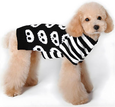 NACOCO Pet Sweaters Skeleton Sweater The Cat Dog Clothes Pet Clothing Little Puppy Dog Sweaters (Medium)