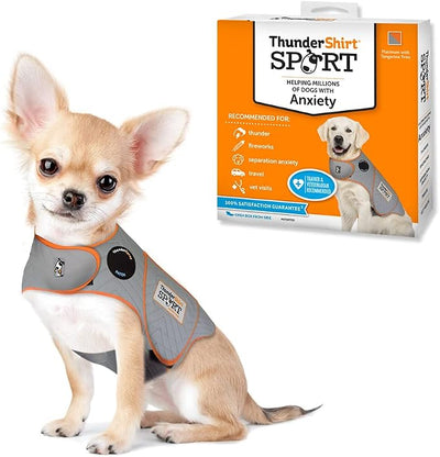 ThunderShirt for Dogs, XX Small, Platinum Sport - Dog Anxiety Relief Calming Vest