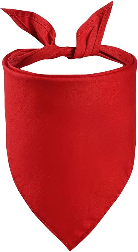 Petitebella Single Color Pet Bandana (Red, Medium)