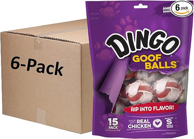 Dingo Goof Balls, Chicken, 4.2 Ounce (pack of 6)