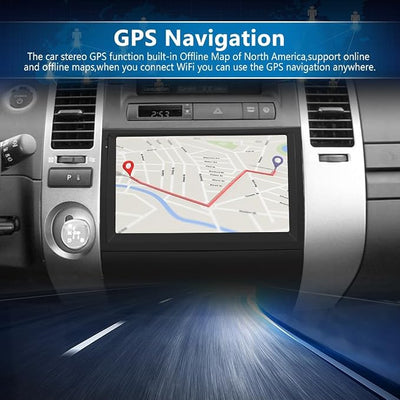 Junsun 4Core Car Radio Stereo for Toyota Prius 2003-2009 Android 13 Built in Carplay/Android Auto with WiFi GPS Navigation FM Bluetooth