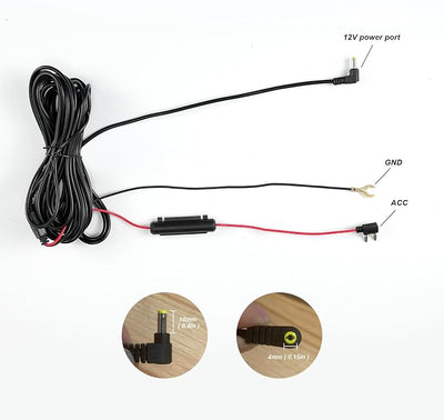 Seventour Car TV Headrest Monitor Hardwired Kit Battery Fuse Power Cable (1 Port)