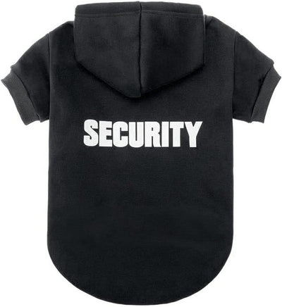 BINGPET Security Dog Hoodies Puppy Sweater Cold Weather Dog Coats Soft Brushed Fleece Pet Clothes Hooded Sweatshirt for Dog Cat