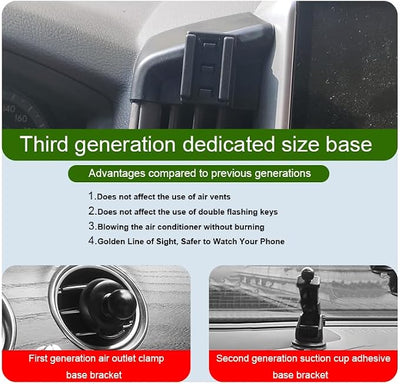 Car Phone Holder for Toyota Land Cruiser Auto Accessories[Special vehicle installation，only For 2016-2021 Land Cruiser][Auto Lock Hands Free Cell Phone Mount Car fits for iPhone & All Smartphones]