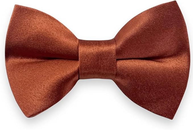 Detachable Dog Bow Tie, Slide-On Pet Bowtie for Collars, Stylish Durable Dog Lover Accessory Small, Medium & Large Dogs (Terracotta, Large (4.5in Wide))