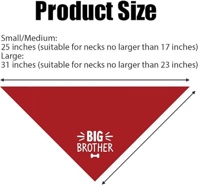 Big Brother Dog Bandana, Red Wine Pet Dog Scarf Accessories, Pregnancy Announcement Big Brother Baby Reveal, Pet Dogs Triangle Scarf, Dogs Bandana for Small Medium