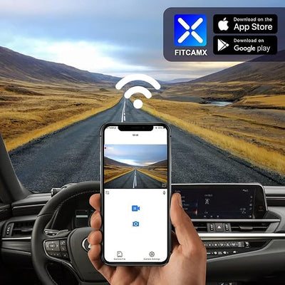 Fitcamx Front 2160P+Rear 1080P Dash Cam Adapts for Lexus ES 2019-2025 ES350 ES300h ES250 F Sport, OEM Style, Dual HD Video, Built-in WiFi & APP, Loop Recording, G-Sensor, Easy to Use, 128GB Card
