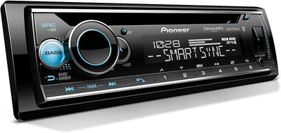 Pioneer DEH-S6220BS 1-Din CD Receiver – Bluetooth, SiriusXM, USB/AUX, Color Change, FLAC, AM/FM, Detachable Face, 13-Band EQ, 50W x 4, Voice Control, Hi-Volt RCA Preouts