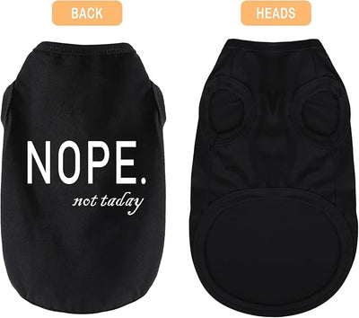 Discover Cozy Cotton Canine Wear: Soft, Lightweight, and Breathable Dog Shirt Vest with Eye-Catching Graphics(Nope not Today), Keeping Your Furry Friend Warm and Comfy! Grey XL