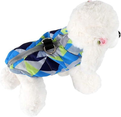 Winter Waterproof Windproof Dog Jacket - Warm Vest Coat for Small & Medium Dogs - Not Suitable for Big Dogs - Blue X-Small