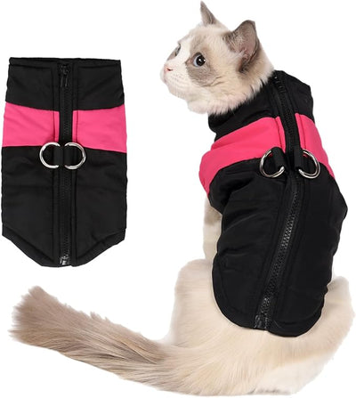 Winter Waterproof Windproof Dog Jacket - Warm Vest Coat for Small & Medium Dogs - Not Suitable for Big Dogs C-Pink X-Large