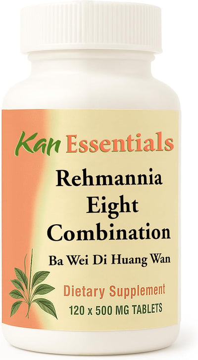 Kan Herb Company Rehmannia Eight Combination – Traditional Chinese Herbal Blend for Dogs & Cats to Support Kidney Health, Vitality, & Hormonal Balance, Herbal Supplement Tablets for Pets, 120 Tablets