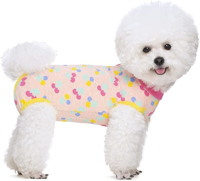 2 Packs Pet Dog Recovery Onesie Suit for Dogs Cats After Surgery,Dog Abdominal Wounds Bandages Cone E-Collar Alternative. (Pink, L)