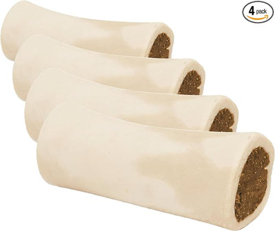 Cadet Stuffed Shin Bone - Highly Digestible, High Protein, Long-Lasting Dog Chew Bone for Aggressive Chewers, Supports Dental Health, Cheese Flavor, Large (1 Count) (Pack of 4)