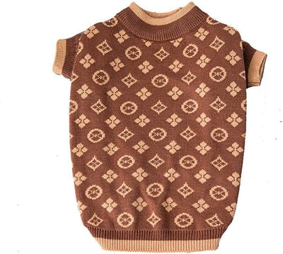 Everything Chic Luxury Dog Sweater – Soft Knit Designer Pet Outfit for Small Dogs & Puppies, XS–L, Stylish Warm Clothing for Yorkies, Chihuahuas, Dachshunds, Maltese, French Bulldog