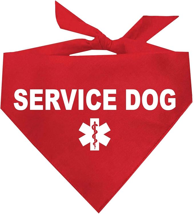 Service Dog Dog Bandana (Red, OS 307) GB