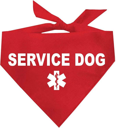 Service Dog Dog Bandana (Red, OS 307) GB