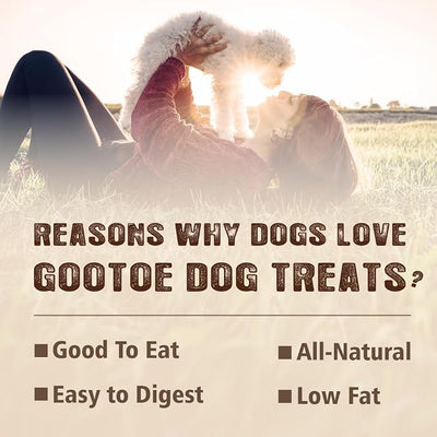 Gootoe Natural Buffalo Dog Treats, Stick (Small), 8 oz | Low-fat chews for training rewards, limited ingredient, for small dogs and puppies