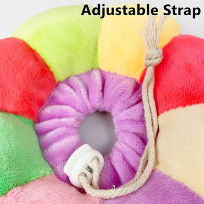 Adjustable Rabbit Protection Cone Collar,Soft Pet Recovery Collar for Rabbit/Chinchilla/Guinea Pigs/Kitten After Surgery Wound Healing,Elizabeth Neck Recovery E-Collar for Small Animals (S)