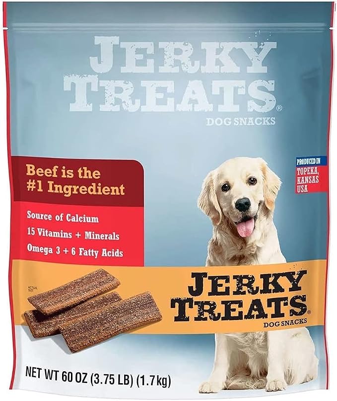Jerky Treats Tender Beef Strips Dog Snacks, 60 oz/Large