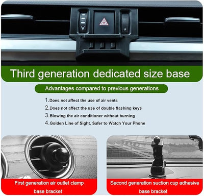 Car Phone Holder for Lexus ES Auto Accessories [Only for 2019-2021 Lexus ES 250 / ES 300h / ES 350] [Auto Lock Hands Free Cell Phone Mount Car fits for iPhone & All Smartphones]