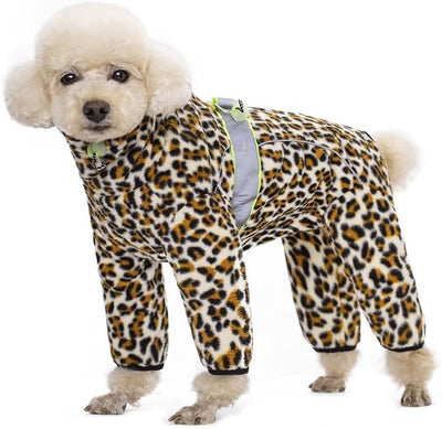Polar Fleece Dog Coats for Small Medium Dogs, Winter Jacket Sweater Vest Bodysuit, Four-Legged Warm Clothes Pajamas