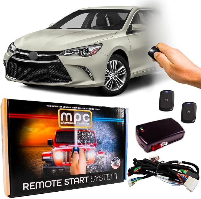 MPC Remote Start Kit Compatible with Toyota Camry 2012-2017 || Plug and Play || Long Range 2,000ft Range Remotes || Push to Start Only || USA Tech Support