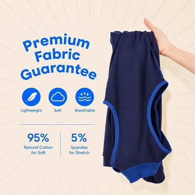 T'CHAQUE Back Zipper Dog Surgery Recovery Suit with Rear Leg Sleeve to Stop Licking, Easy On Off Dog Surgery Suit Female Spay, Cone Alternative Spay Recovery Suit, Protective Dog Leg Sleeve, Navy XXL