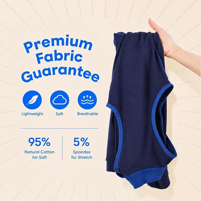 T'CHAQUE Back Zipper Dog Surgery Recovery Suit with Rear Leg Sleeve to Stop Licking, Dog Onesie for Surgery Female, Dog Spay Recovery Kit, Soft Dog Neuter Suit, Cone Collar Alternative, Navy XL